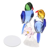 Maxbell Maxbell Crystal Parrot Statue Bird Figurine Animal Model for Living Room Home Decor Blue