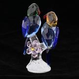 Maxbell Maxbell Crystal Parrot Statue Bird Figurine Animal Model for Living Room Home Decor Blue