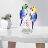 Maxbell Maxbell Crystal Parrot Statue Bird Figurine Animal Model for Living Room Home Decor Blue