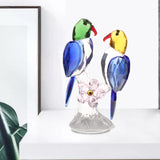 Maxbell Maxbell Crystal Parrot Statue Bird Figurine Animal Model for Living Room Home Decor Blue