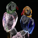 Maxbell Maxbell Crystal Parrot Statue Bird Figurine Animal Model for Living Room Home Decor Pink