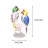 Maxbell Maxbell Crystal Parrot Statue Bird Figurine Animal Model for Living Room Home Decor Pink