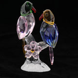 Maxbell Maxbell Crystal Parrot Statue Bird Figurine Animal Model for Living Room Home Decor Pink