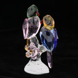 Maxbell Maxbell Crystal Parrot Statue Bird Figurine Animal Model for Living Room Home Decor Pink