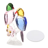 Maxbell Maxbell Crystal Parrot Statue Bird Figurine Animal Model for Living Room Home Decor Pink