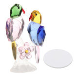Maxbell Maxbell Crystal Parrot Statue Bird Figurine Animal Model for Living Room Home Decor Pink