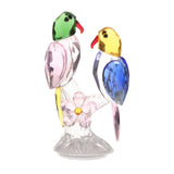Maxbell Maxbell Crystal Parrot Statue Bird Figurine Animal Model for Living Room Home Decor Pink