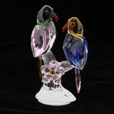 Maxbell Maxbell Crystal Parrot Statue Bird Figurine Animal Model for Living Room Home Decor Pink