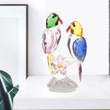 Maxbell Maxbell Crystal Parrot Statue Bird Figurine Animal Model for Living Room Home Decor Pink