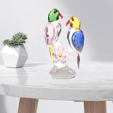 Maxbell Maxbell Crystal Parrot Statue Bird Figurine Animal Model for Living Room Home Decor Pink