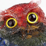 Maxbell Natural Crystal Stone Gravel Owl Figurine Home Decor Collectible Owl Statue StyleA