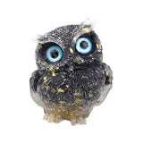 Maxbell Natural Crystal Stone Gravel Owl Figurine Home Decor Collectible Owl Statue StyleF