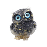 Maxbell Natural Crystal Stone Gravel Owl Figurine Home Decor Collectible Owl Statue StyleF