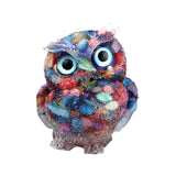 Maxbell Natural Crystal Stone Gravel Owl Figurine Home Decor Collectible Owl Statue StyleC
