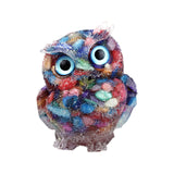 Maxbell Natural Crystal Stone Gravel Owl Figurine Home Decor Collectible Owl Statue StyleC
