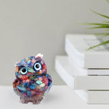 Maxbell Natural Crystal Stone Gravel Owl Figurine Home Decor Collectible Owl Statue StyleC