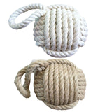 Maxbell Rope Knot Door Stop Sailors Knot Hessian Novelty Old Style for Beach House beige