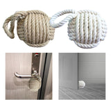 Maxbell Rope Knot Door Stop Sailors Knot Hessian Novelty Old Style for Beach House beige