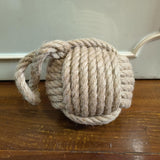 Maxbell Rope Knot Door Stop Sailors Knot Hessian Novelty Old Style for Beach House beige