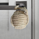 Maxbell Rope Knot Door Stop Sailors Knot Hessian Novelty Old Style for Beach House beige