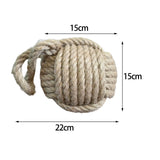 Maxbell Rope Knot Door Stop Sailors Knot Hessian Novelty Old Style for Beach House beige
