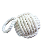 Maxbell Rope Knot Door Stop Sailors Knot Hessian Novelty Old Style for Beach House white