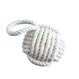 Maxbell Rope Knot Door Stop Sailors Knot Hessian Novelty Old Style for Beach House white