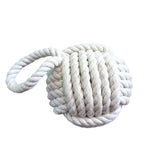 Maxbell Rope Knot Door Stop Sailors Knot Hessian Novelty Old Style for Beach House white