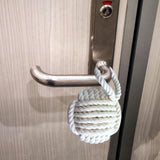 Maxbell Rope Knot Door Stop Sailors Knot Hessian Novelty Old Style for Beach House white