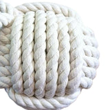 Maxbell Rope Knot Door Stop Sailors Knot Hessian Novelty Old Style for Beach House white