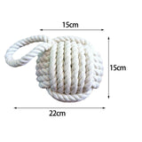 Maxbell Rope Knot Door Stop Sailors Knot Hessian Novelty Old Style for Beach House white