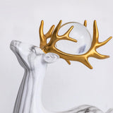 Maxbell Modern Couple Deer Statue Figurine Sculpture for Living Room Home Ornament White