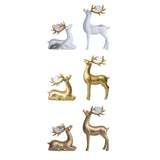 Maxbell Modern Couple Deer Statue Figurine Sculpture for Living Room Home Ornament White