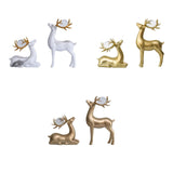 Maxbell Modern Couple Deer Statue Figurine Sculpture for Living Room Home Ornament White