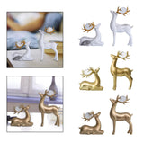 Maxbell Modern Couple Deer Statue Figurine Sculpture for Living Room Home Ornament White