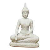Maxbell Buddha Resin Statue Meditation Figurines Home Tabletop Collectible Sculpture Beige
