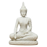 Maxbell Buddha Resin Statue Meditation Figurines Home Tabletop Collectible Sculpture Beige