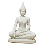 Maxbell Buddha Resin Statue Meditation Figurines Home Tabletop Collectible Sculpture Beige