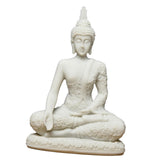 Maxbell Buddha Resin Statue Meditation Figurines Home Tabletop Collectible Sculpture Beige