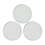 Maxbell 3Pcs Solid Mirror Plate Photo Props Ornament Art decor for Protection Round14cm