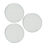 Maxbell 3Pcs Solid Mirror Plate Photo Props Ornament Art decor for Protection Round18cm