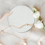 Maxbell 3Pcs Solid Mirror Plate Photo Props Ornament Art decor for Protection Round18cm