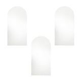 Maxbell 3Pcs Solid Mirror Plate Photo Props Ornament Art decor for Protection 10x21cm