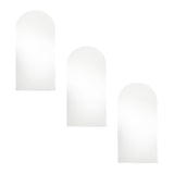 Maxbell 3Pcs Solid Mirror Plate Photo Props Ornament Art decor for Protection 10x21cm