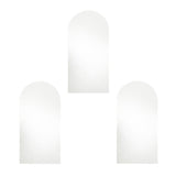 Maxbell 3Pcs Solid Mirror Plate Photo Props Ornament Art decor for Protection 10x21cm