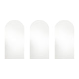 Maxbell 3Pcs Solid Mirror Plate Photo Props Ornament Art decor for Protection 10x21cm