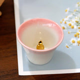 Maxbell Portable Ash Catcher Simple Holder for Tabletop Pink