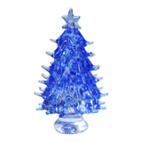 Maxbell Small Crystal Christmas Tree Figurine Crafts Office Living Room Holiday Blue