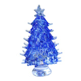 Maxbell Small Crystal Christmas Tree Figurine Crafts Office Living Room Holiday Blue