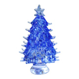 Maxbell Small Crystal Christmas Tree Figurine Crafts Office Living Room Holiday Blue